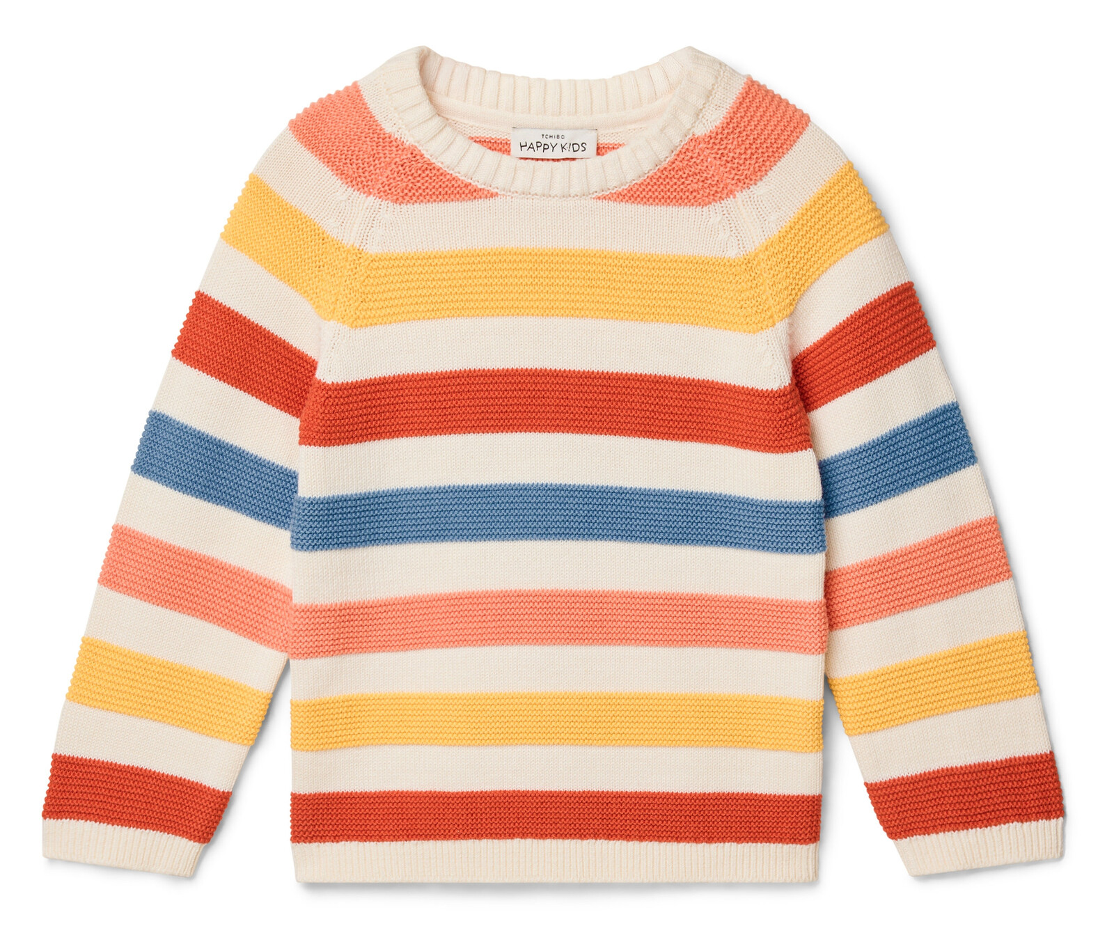 Tchibo - Dětský pletený svetr - pánské|dámské - vel. 110/116 - barva: bílá/s proužky