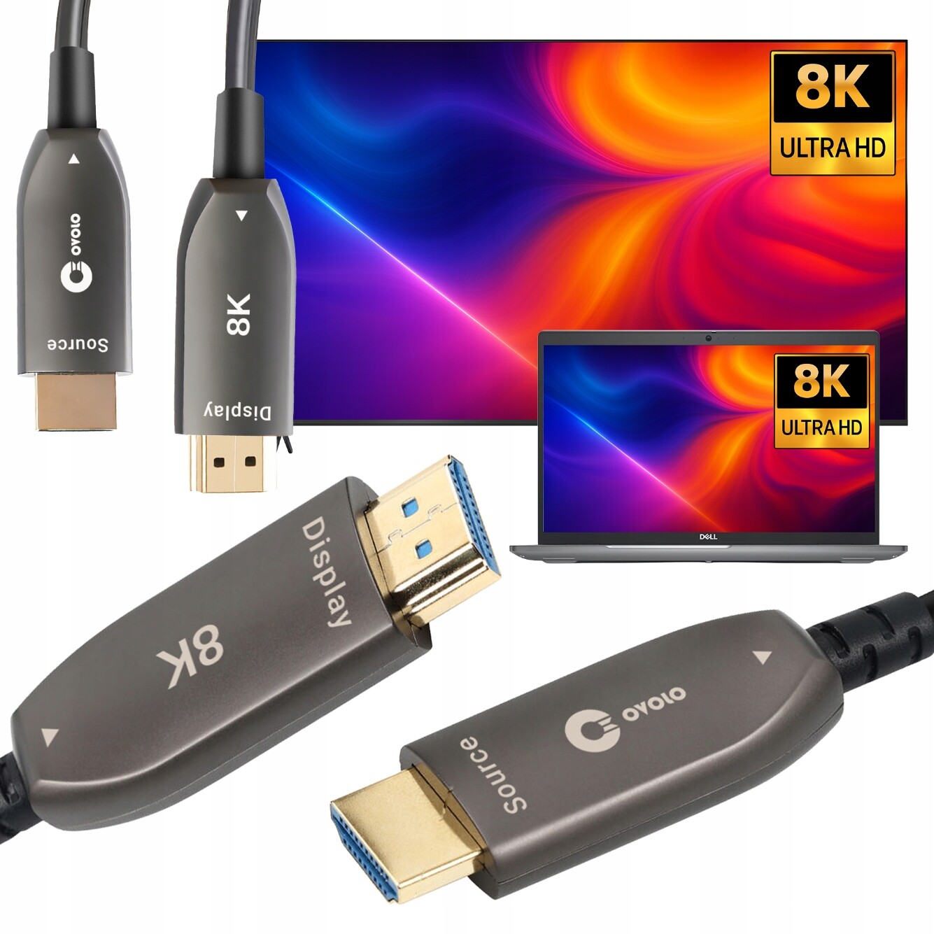 Hdmi kabel Aoc 15 m optický 8K pro Projektor optický Premium
