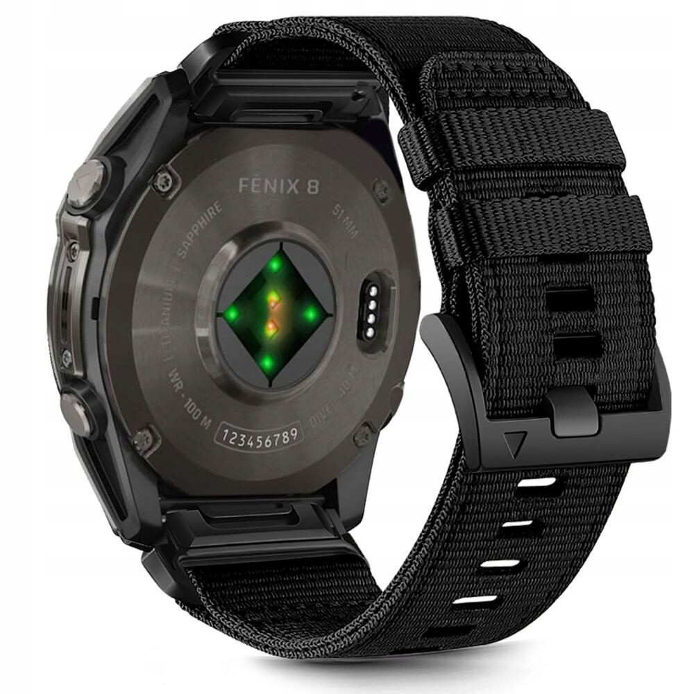 Tech-Protect Nylon Classic řemínek na Garmin Fenix 7x 8 51mm, black