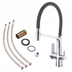 Kranová Kuchyňská Baterie Třícestná Vytahovací Sprcha Pro Vodní Filtr