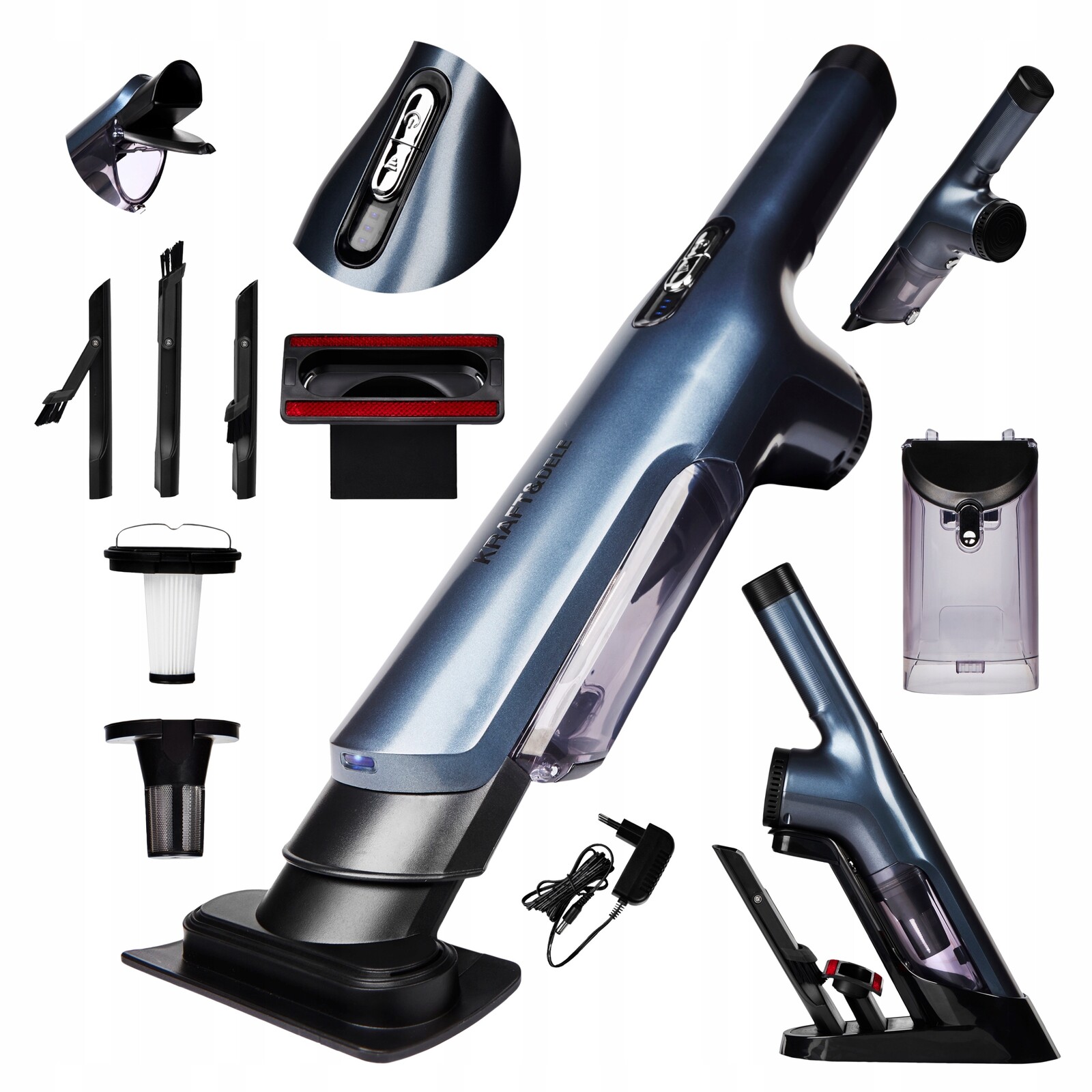 Vysavač Ruční Akumulátorový Bezdrátový Autovysavač Silný Do Auta 400W