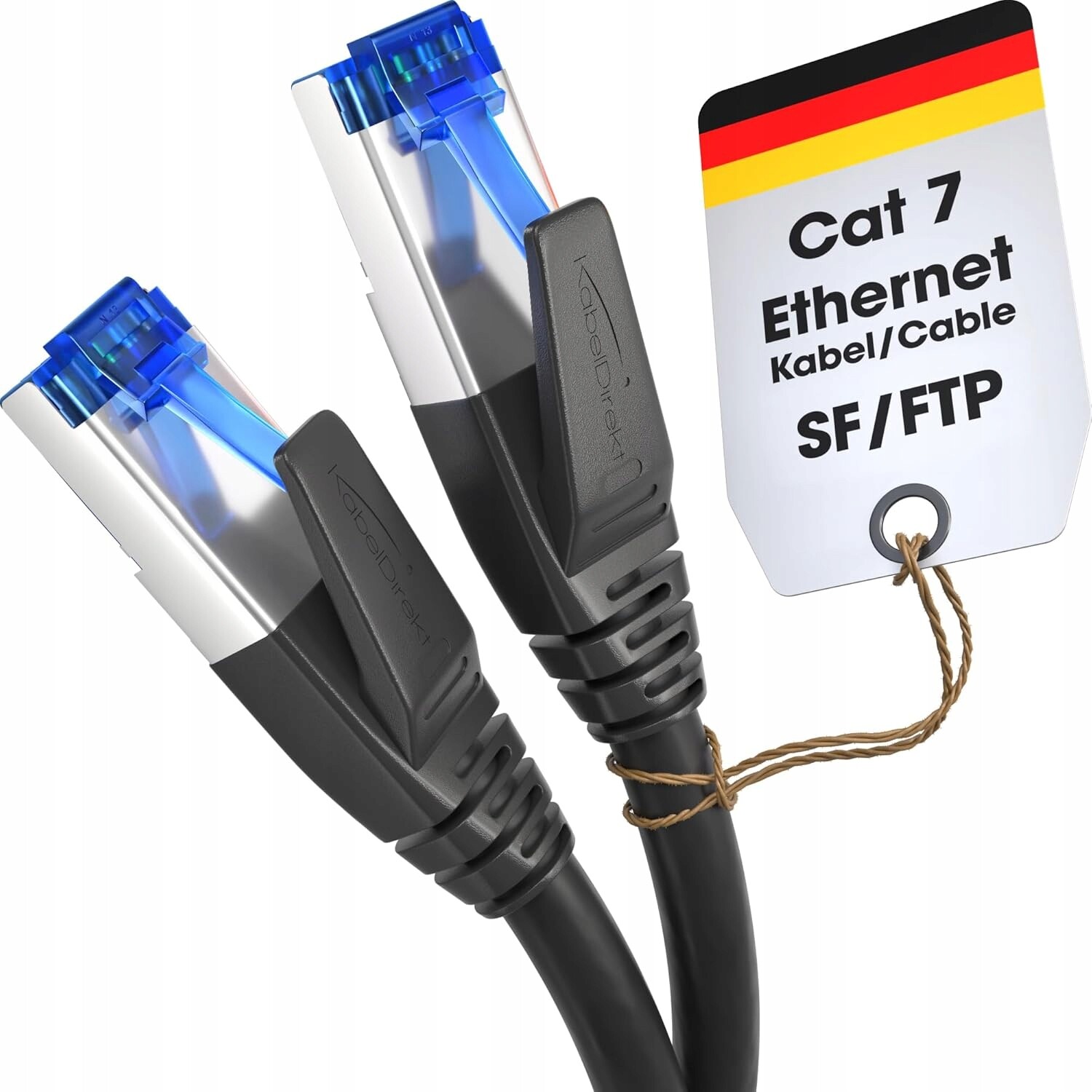 KabelDirekt Cat 7 10Gbit/s 600MHz Sf/ftp kabel 5m RJ45 pro Pc PS5