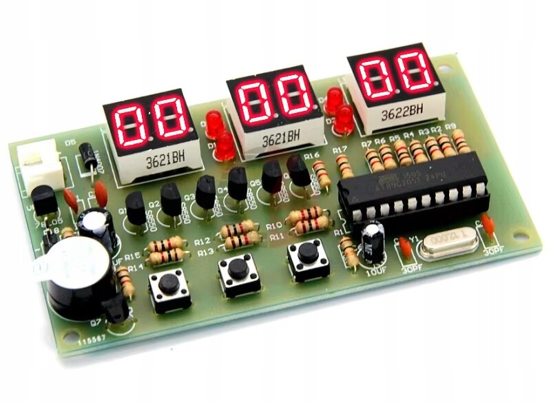 Diy Elektrické hodiny C51 AT89C2051 Diy 6 bitů k sestavení
