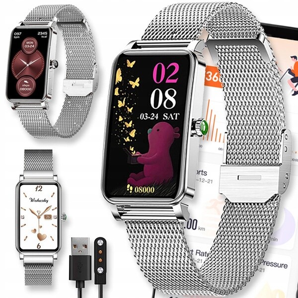 Hodinky Chytré Hodinky Amoled Menu Smartband Dámské Sportovní Pl Watch Smart Pro