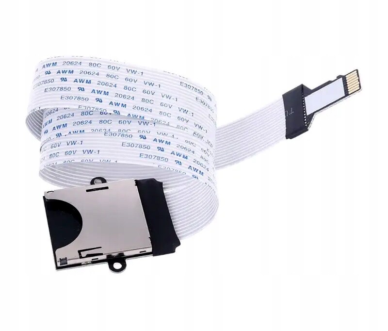 adaptér pro paměťové karty – velký – SD/micro-SD (tf), prodlužovací kabel 60 cm