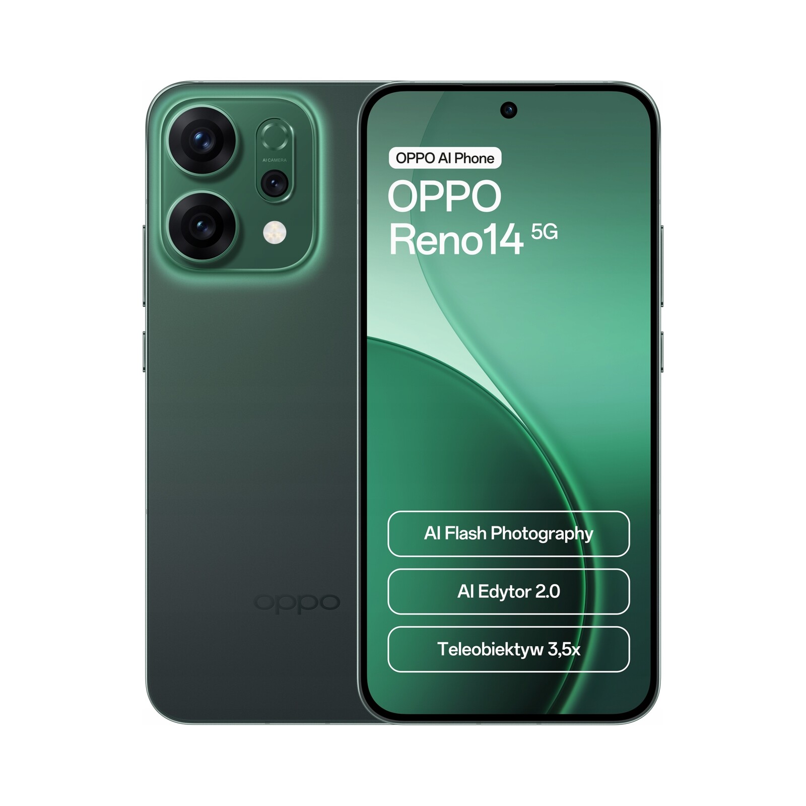 Smartphone Oppo Reno14 5G 12 Gb 256 Gb zelený