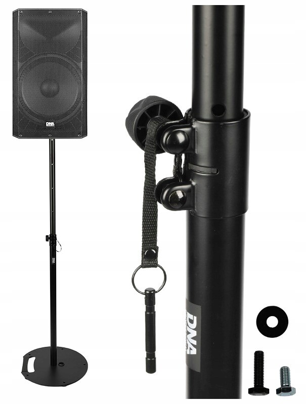 Sloupový stativ s kulatou základnou, nastavitelný, 110-180 cm, 50 kg Dna Pole Two