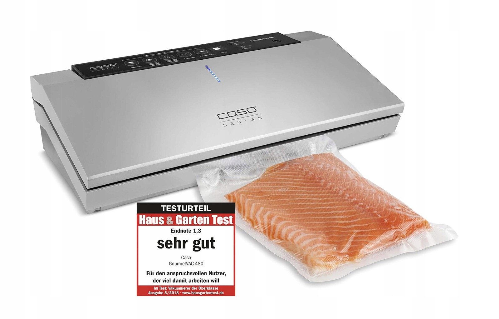 Vakuová Svařovací Stroj Caso 480 Gourmetvac Stříbrný 160 W