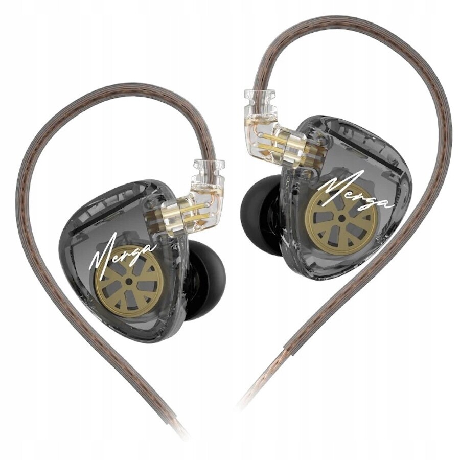 Kz Merga Ofc dynamická HiFi sluchátka do uší, černá