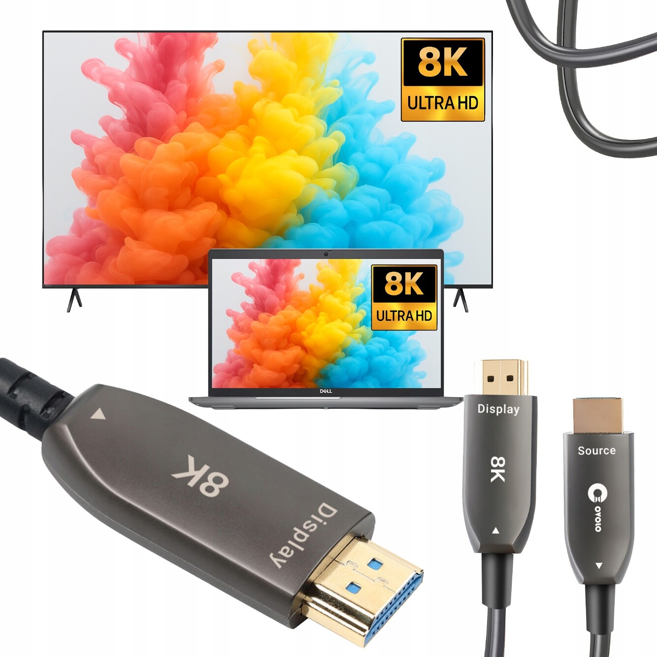 Výkonný Hdmi kabel Aoc 20 m pro Dekodér Tuneru 8K Optický Uhd optický kabel