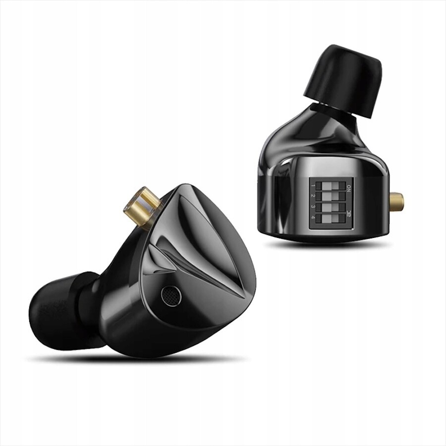 Kz D-Fi Switch dynamická HiFi sluchátka do uší, černá