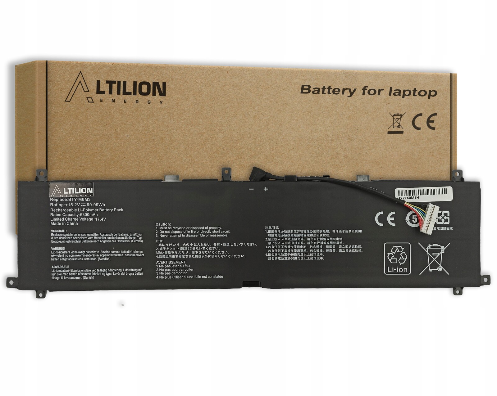 Baterie BTY-M6M3 Msi MS-15M1 MS-15M2 MS-17S1 MS-17S2 GE68HX GE78HX