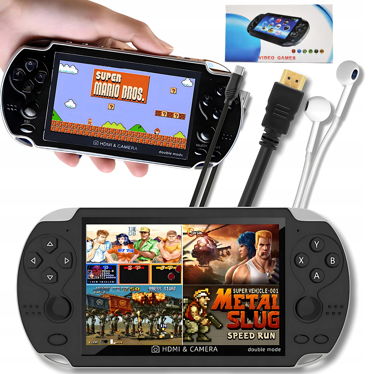 Mini Přenosná Konzole X Pro Hry Retro 100+ Her 8 Gb Pl Menu Tv Hdmi 5,1