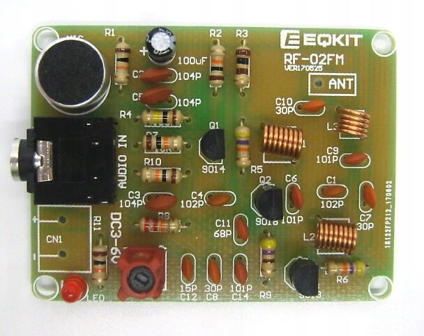 Fm vysílač 88-108 MHz s frekvenční modulací, pro svépomocí, montáž