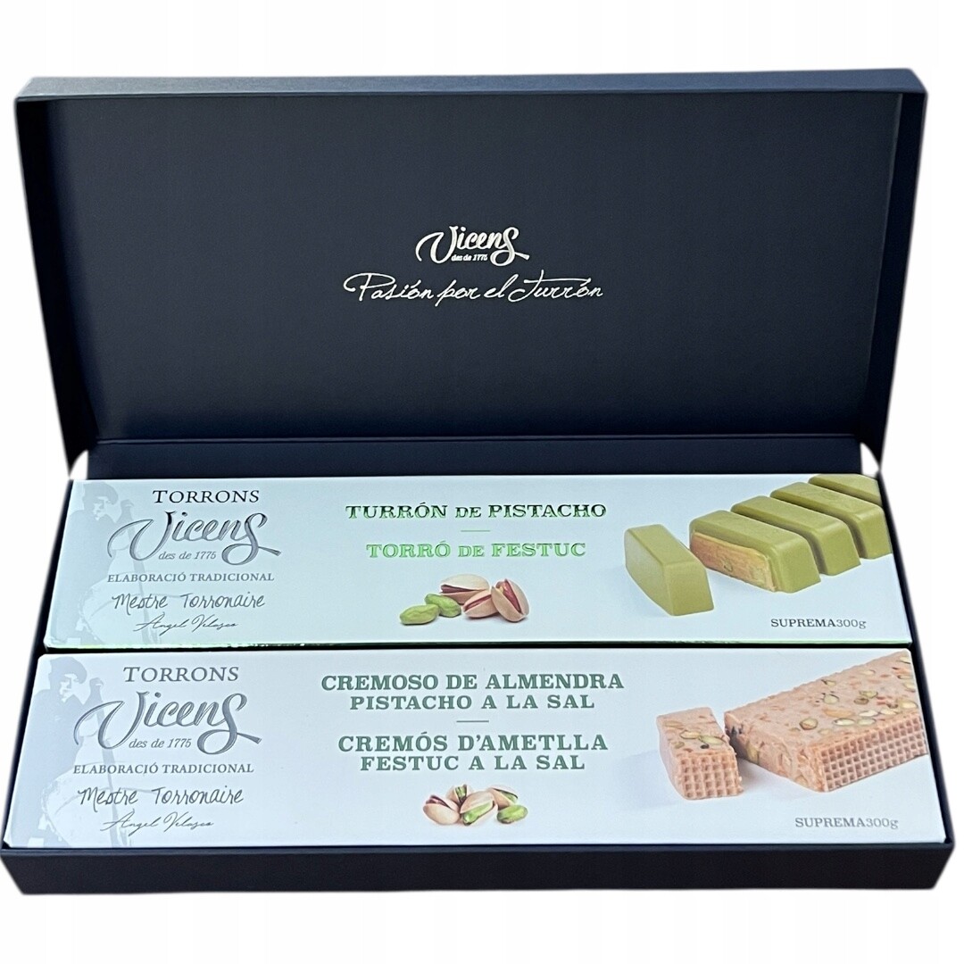 set mandlového nugátu s pistácií