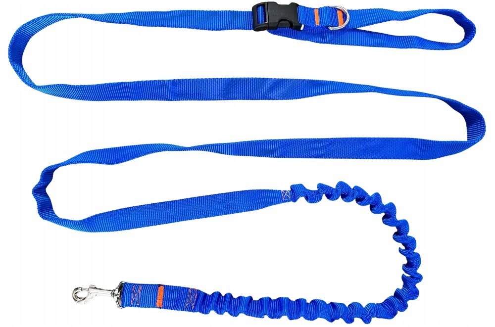 Vodítko pro psa s tlumičem 480 cm Modrá Nastavitelná HandsFree Made in