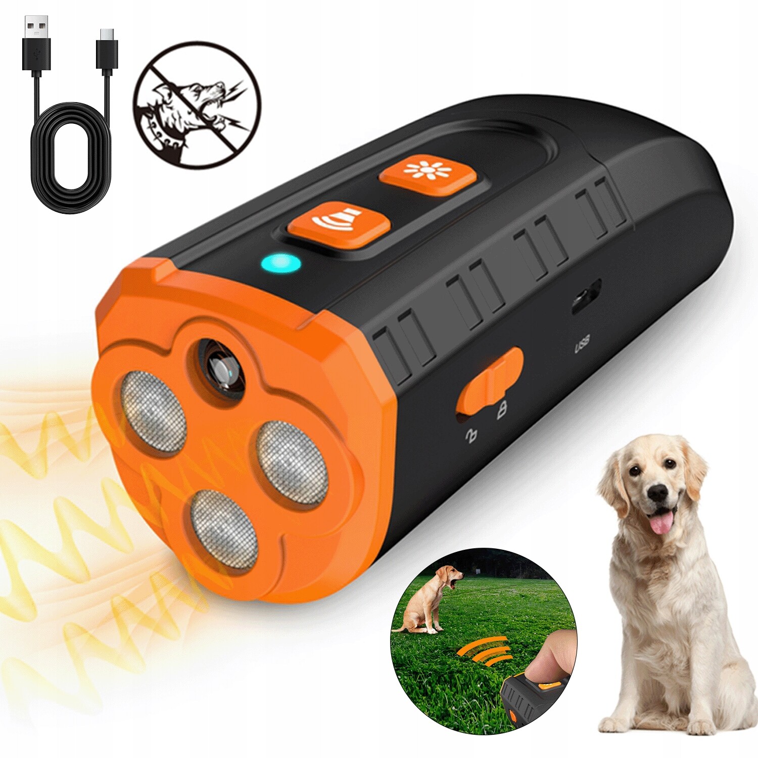Zařízení Pro Blokování Štěkání Psa, Ultrazvukové Štěkání, S Kabelem