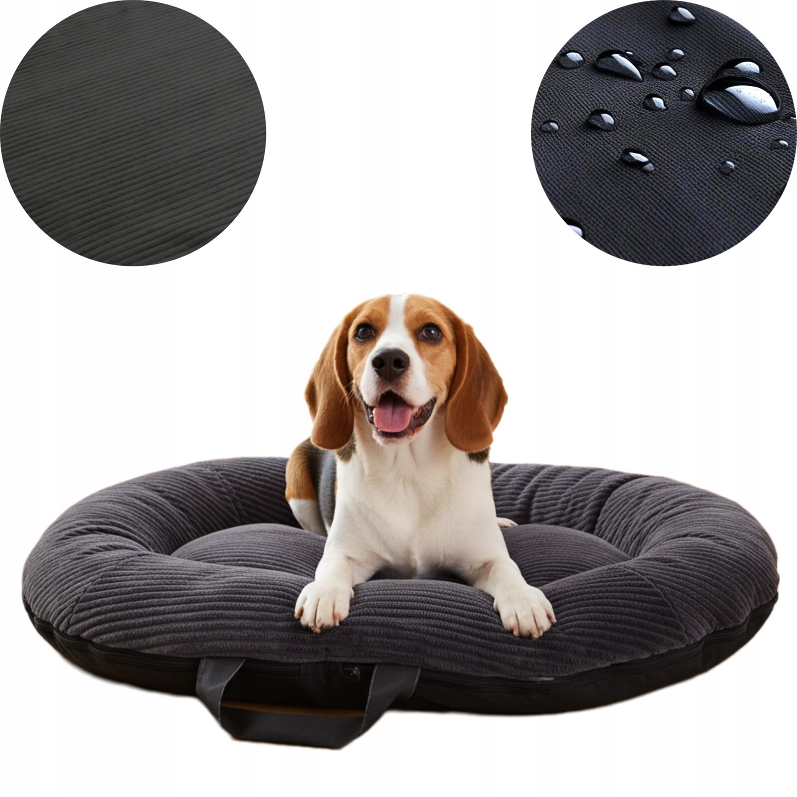 Pelíšek pro malého psa a kočku, plyšové, teplé potah, šedá barva, M90/60