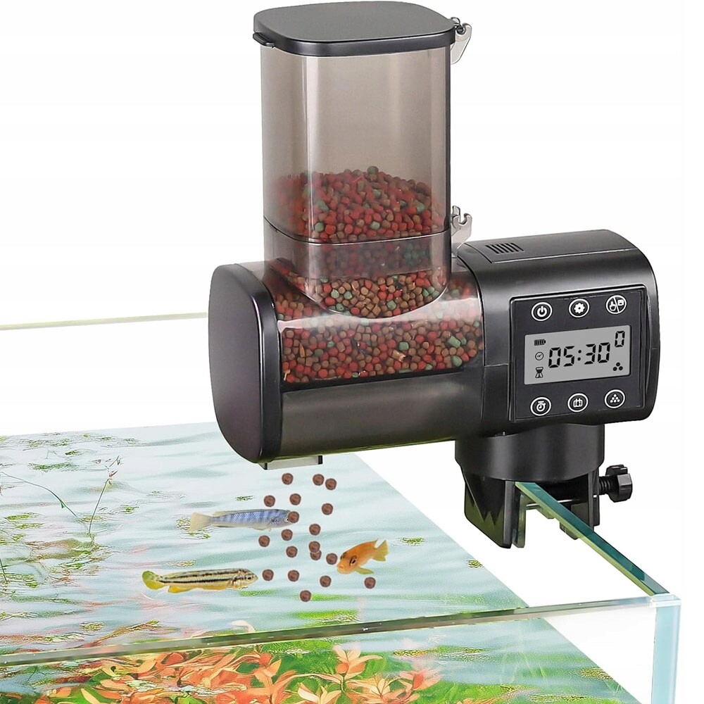 Automatické krmítko na ryby 500 ml s LCD displejem 6 Krmení denně