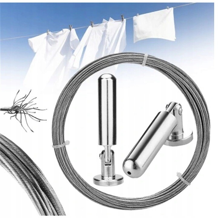 Šňůra Linka 5 M Nerezová Ocel Pro Praní A Dekoraci