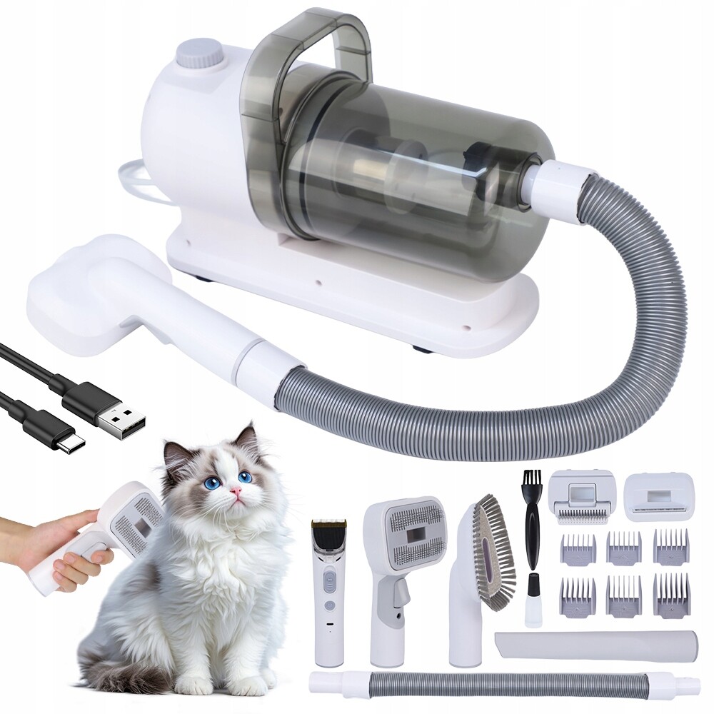 Strojek na stříhání psů Komplet Pro Péči O Psa Vysavač na vlasy