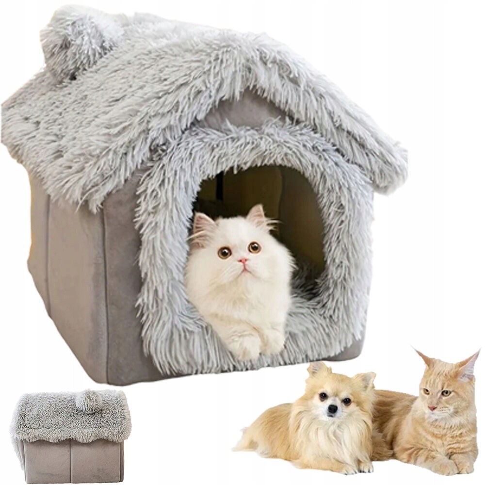 Měkké Pelíšek s pp bavlnou pro malá domácí zvířata, šedé