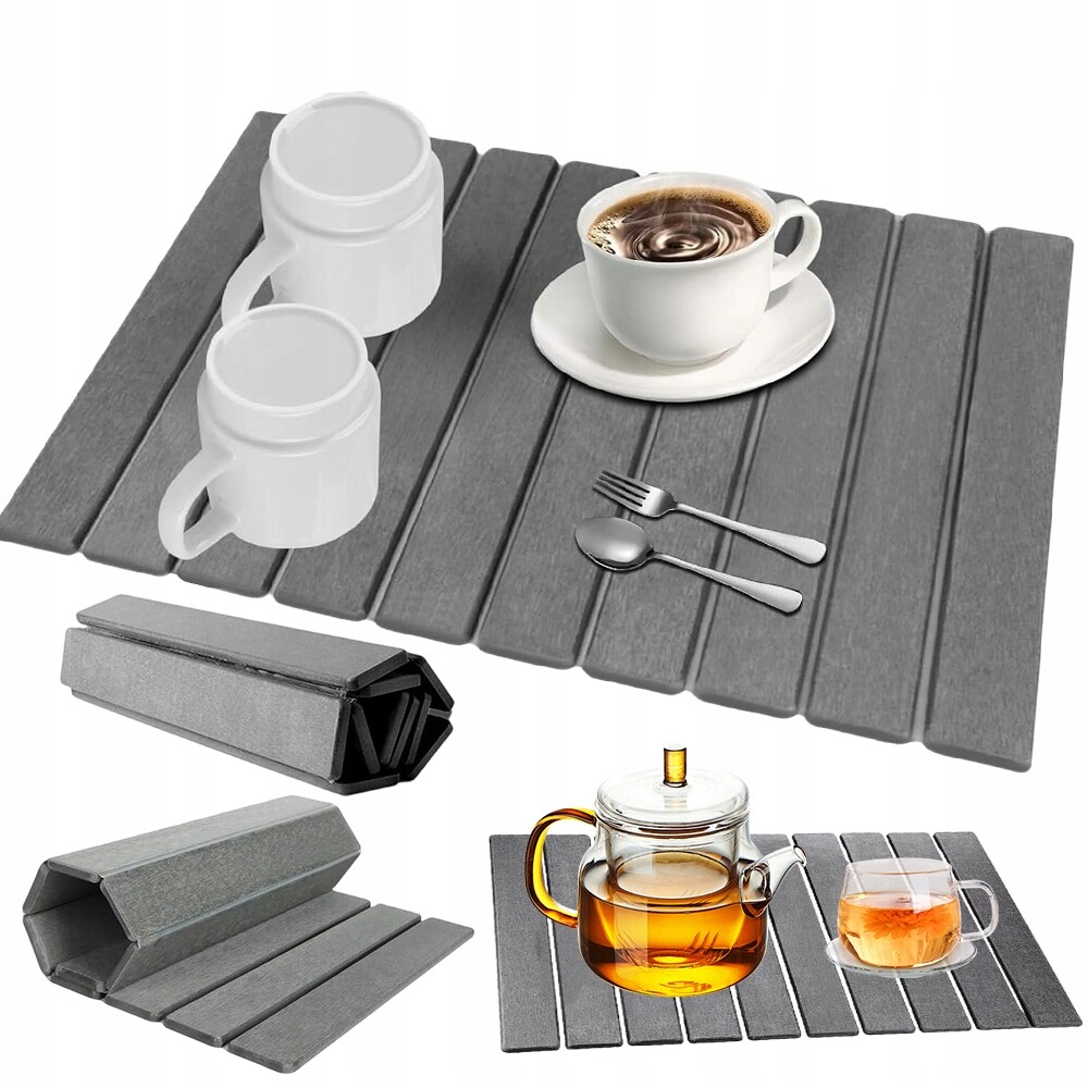 Odkapávací podložka z křemeliny šedá 60x40 cm, snadná údržba