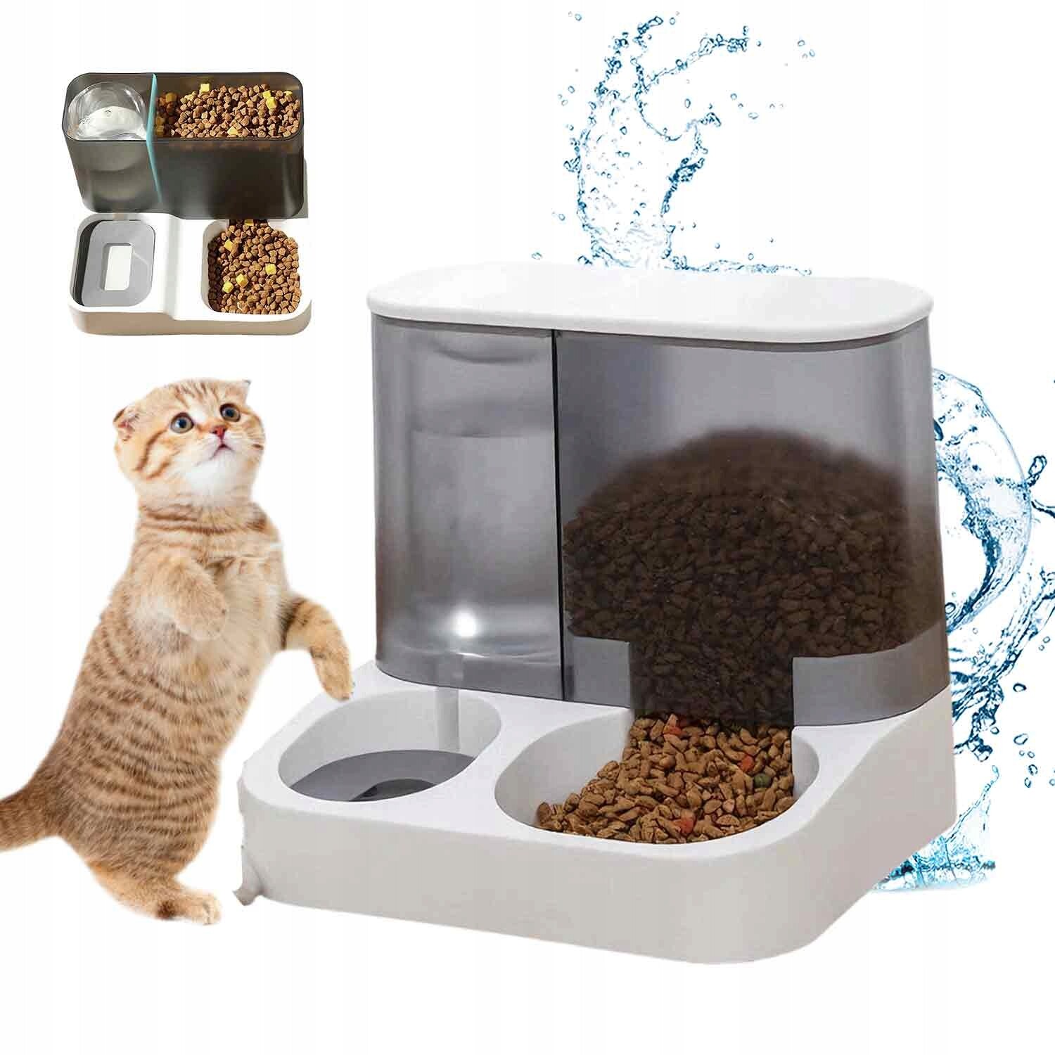 Automatické Krmítko 1 L Voda 2.8 L Krmivo Velká Kapacita Zvířata