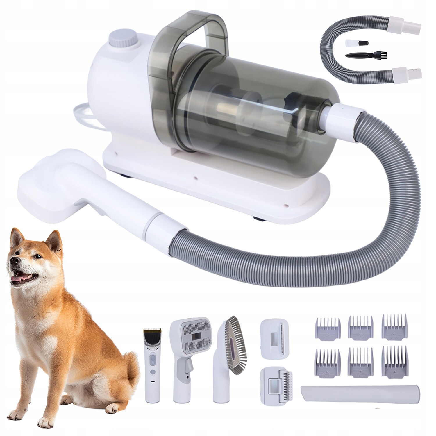 Stroj Na Stříhání Zvířat, Sání, 6 Hřebenů, Nádoba 2.5 L