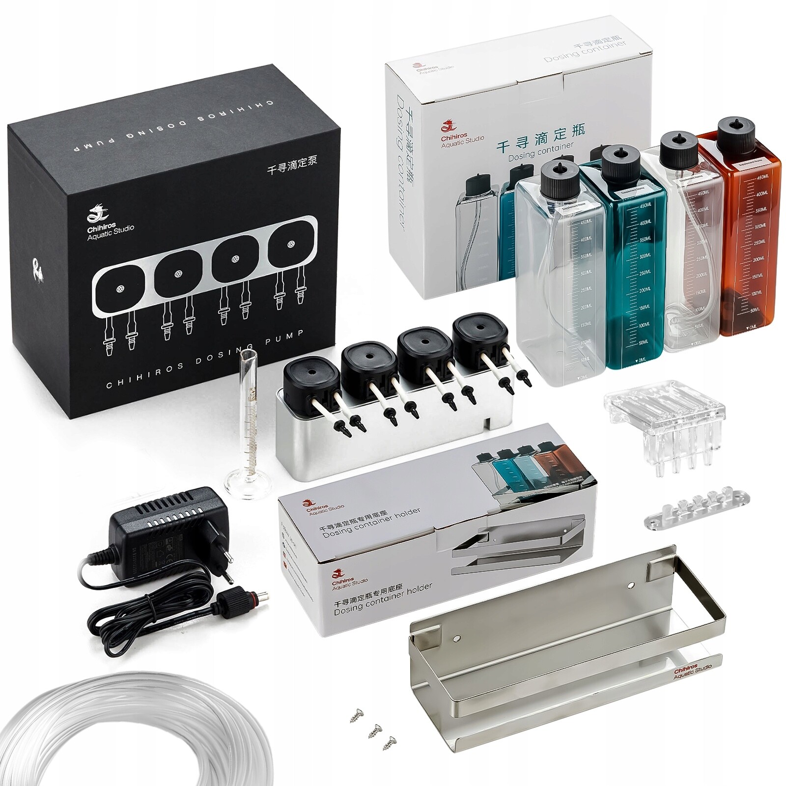 Sada Pro Dávkování Tekutin Do Akvária Chihiros Čerpadlo Nádoba Držák Hadice