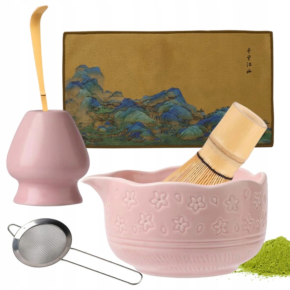 7-DÍLNÁ Sada Na Matchu S Metlou, Lžící A Keramickou Nádobkou