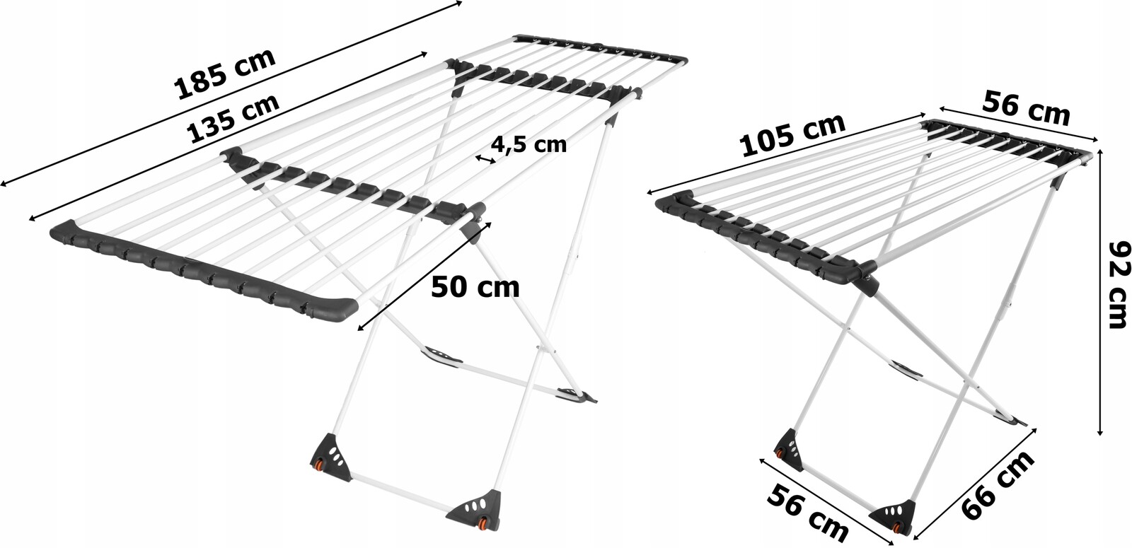 Sušák Na Prádlo Mojave, Výsuvná, Stojící, Bílo-grafitová