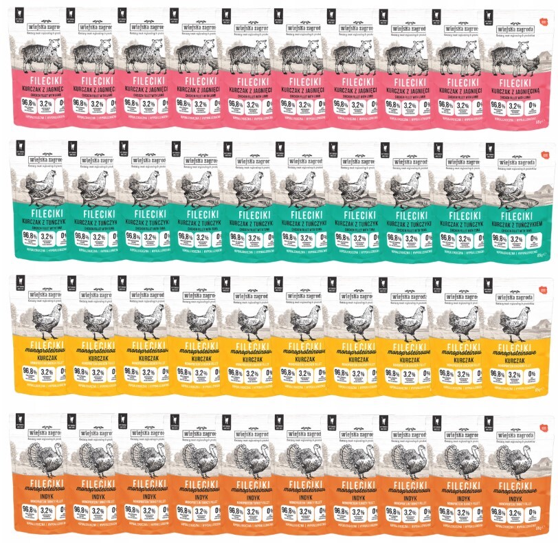 Wiejska Zagroda krmivo pro kočky Filetky Mix Chutí 40x85 g