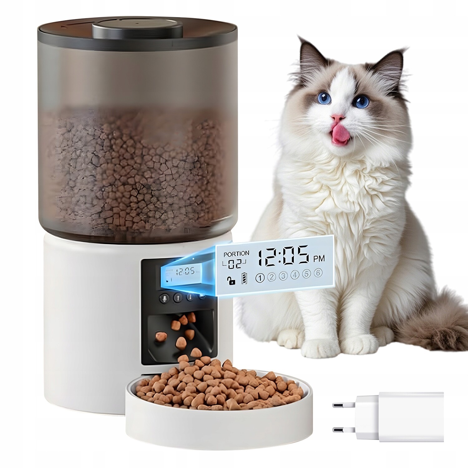 Inteligentní Automatický LCD Krmítko S Programovatelným Dávkovač Pro Psa Kočku