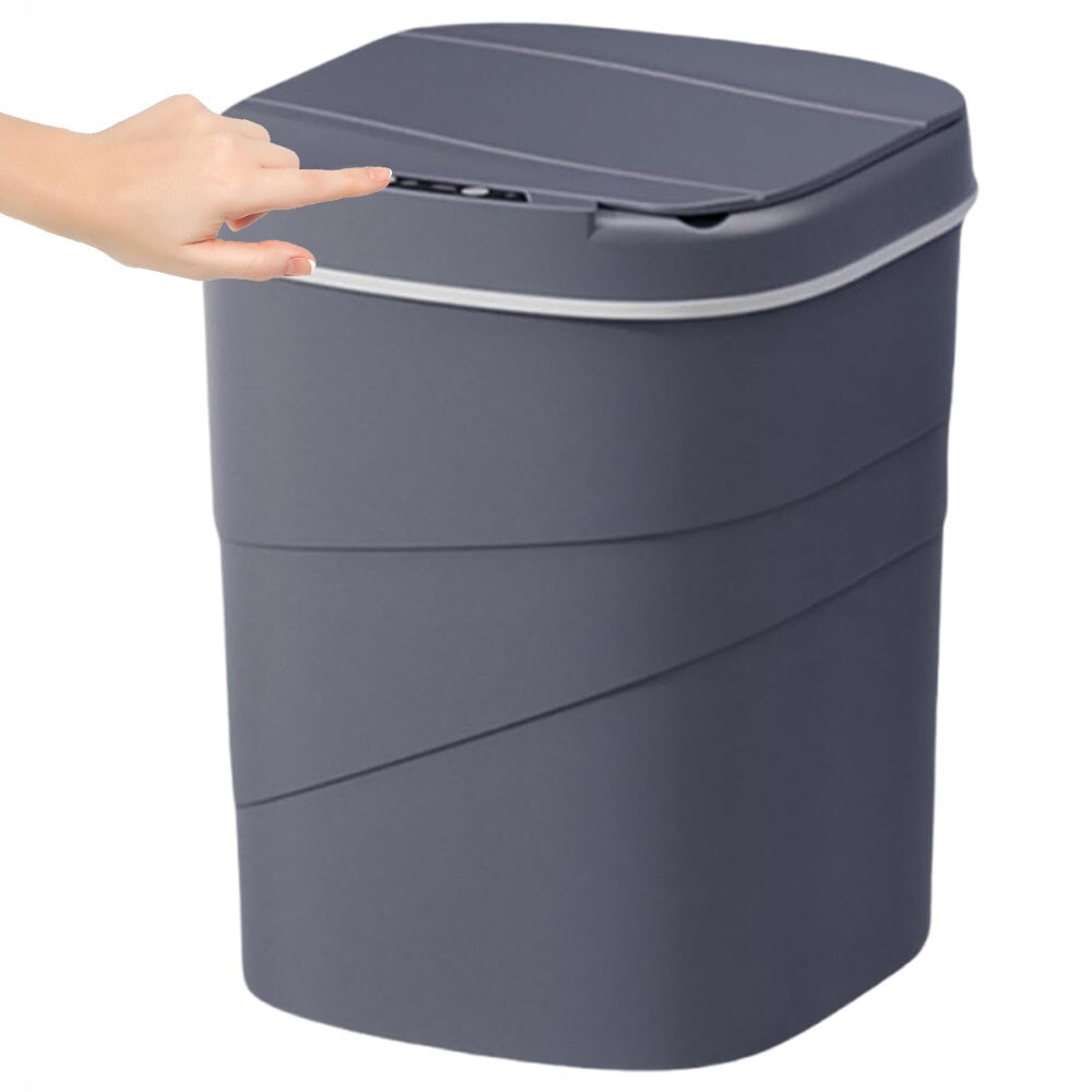 Bezdotykový inteligentní Odpadkový Koš, 17 l, tichý, se skrytým šedým víkem