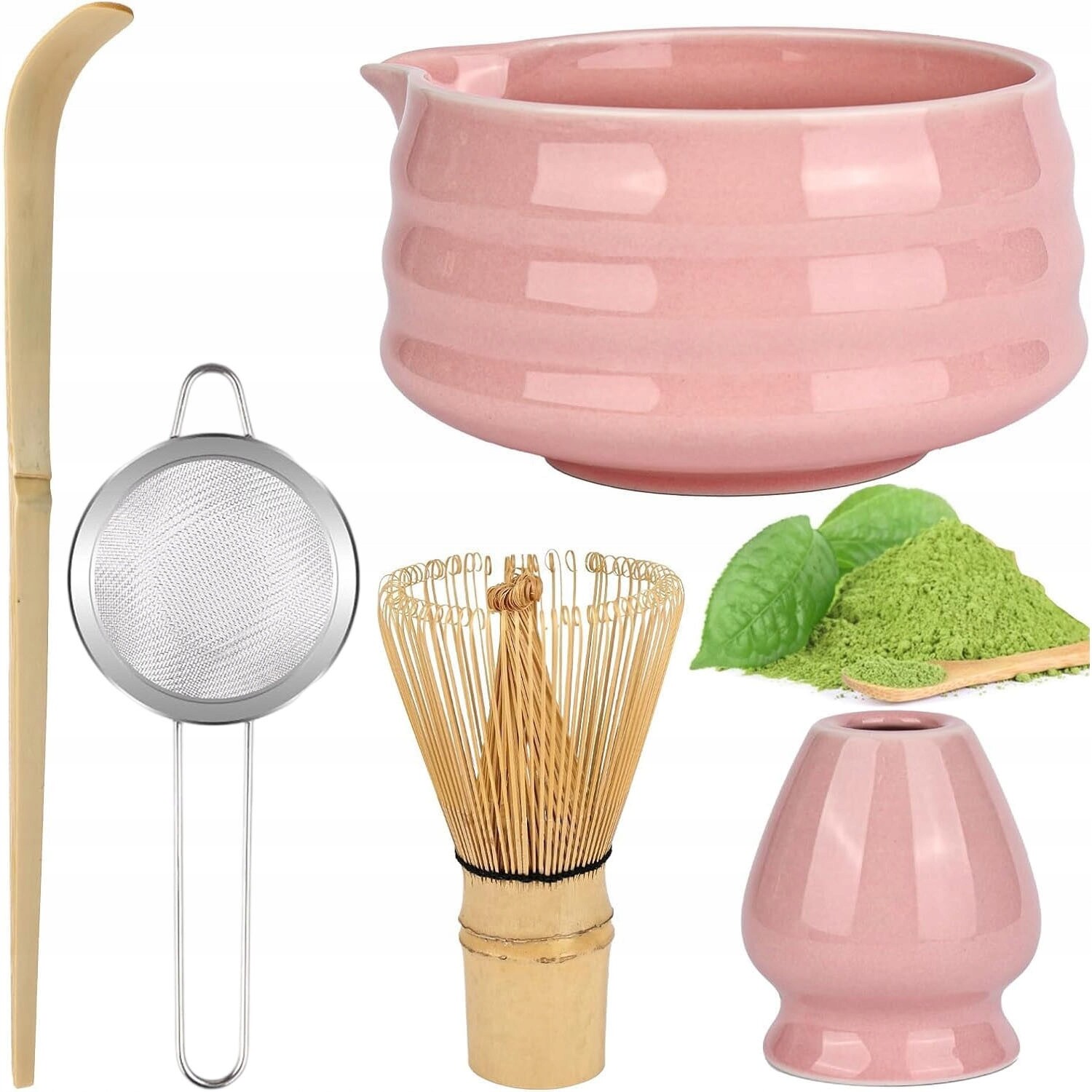 5 Sada na vaření Matchy Dárek Šlehací metla Keramická miska Filtr Lžíce