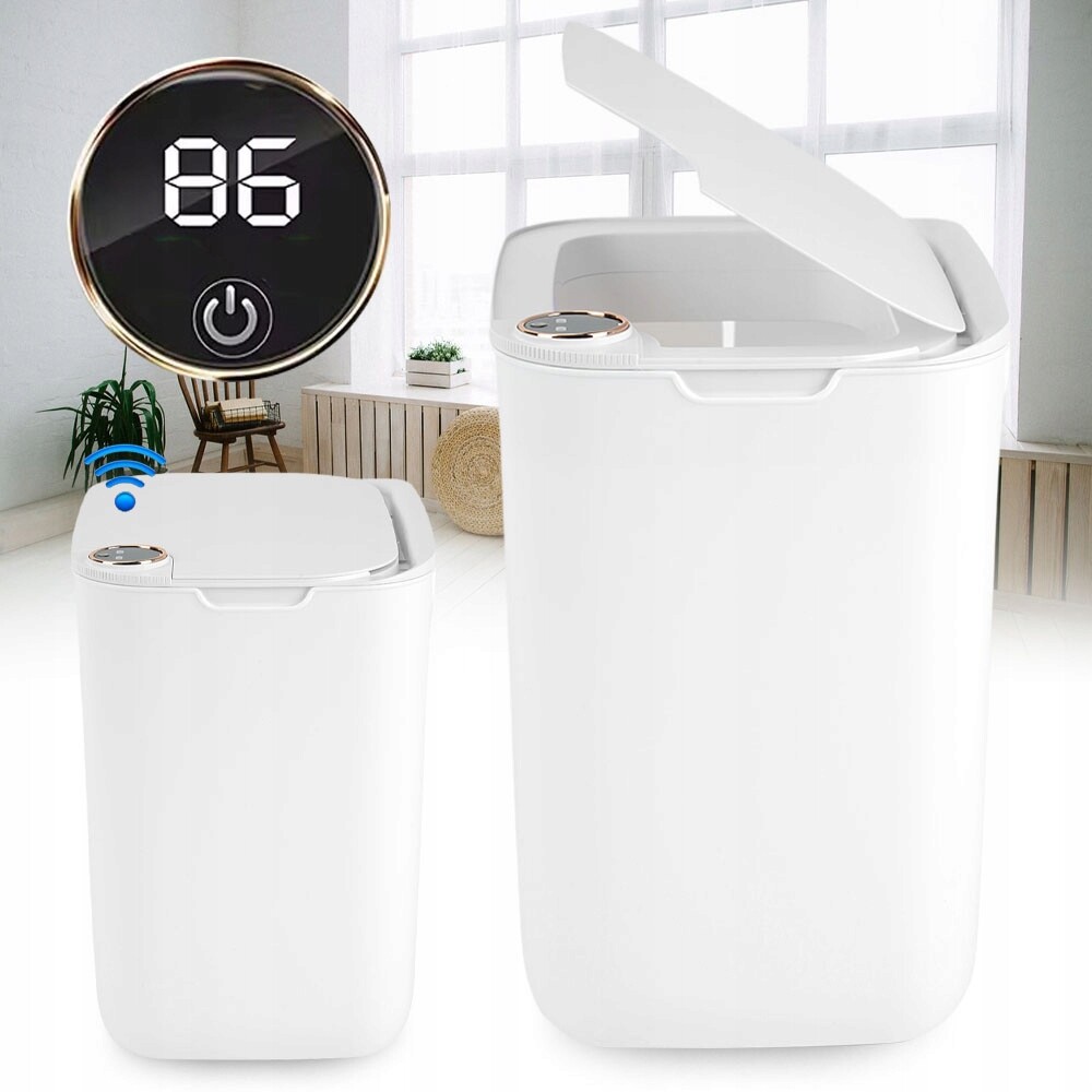 Bedee Automatický Odpadkový Koš Senzor Pohybu 18L Bílý Velký