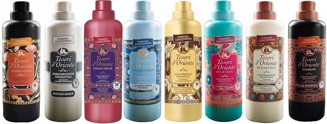 Tesori sada 8 italských oplachovacích prostředků 8x760 Ml Všechny Vůně!