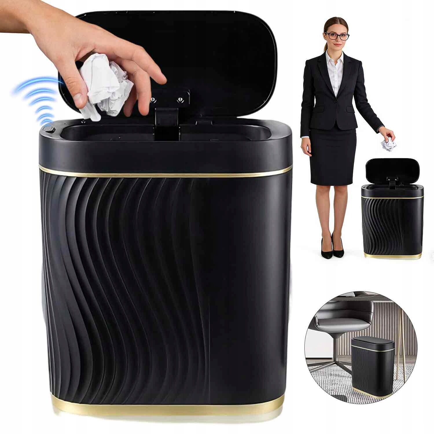 odpadkový koš s pohybovým senzorem 8 l do koupelny a kuchyně