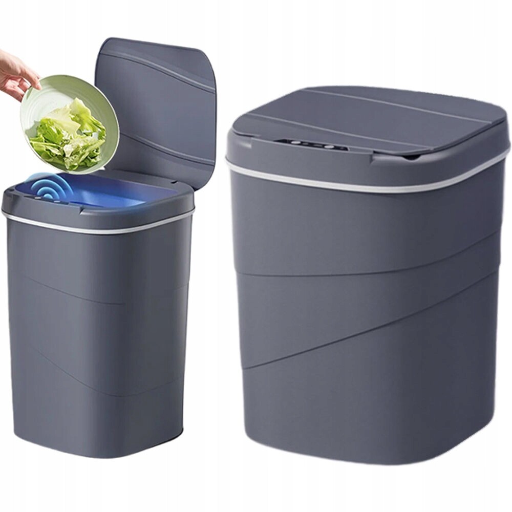 Inteligentní Odpadkový Koš Bezdotykový zásobník na odpadky Tichý 17 l Šedý