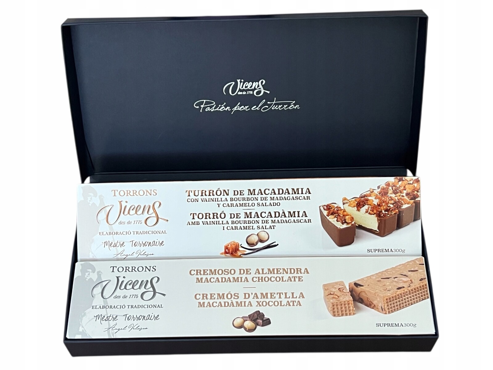 set mandlového nugátu s makadamovými ořechy