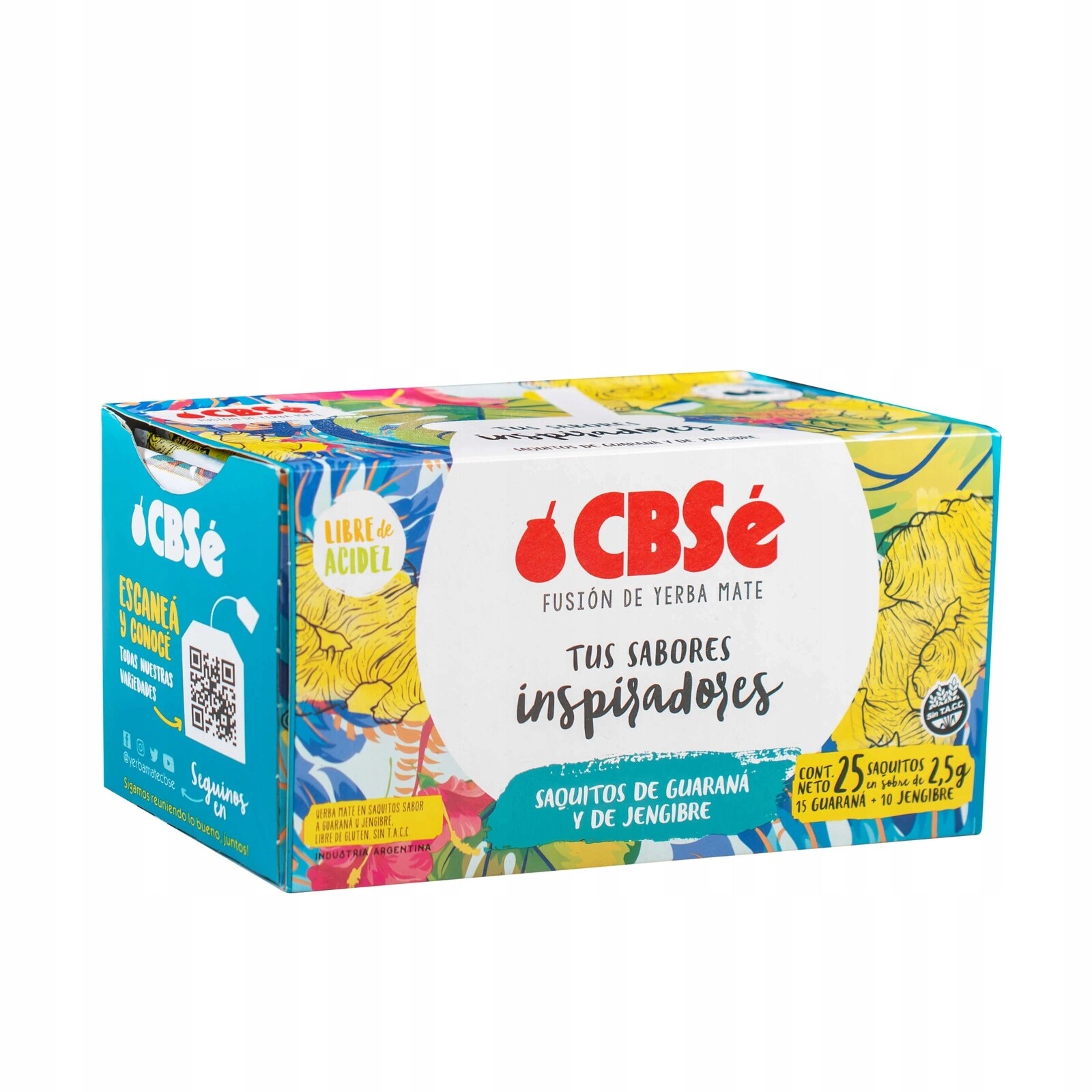 CBSe Fusion de Yerba Mate Tus Sabores Inspiradores 25 x 2,5 g