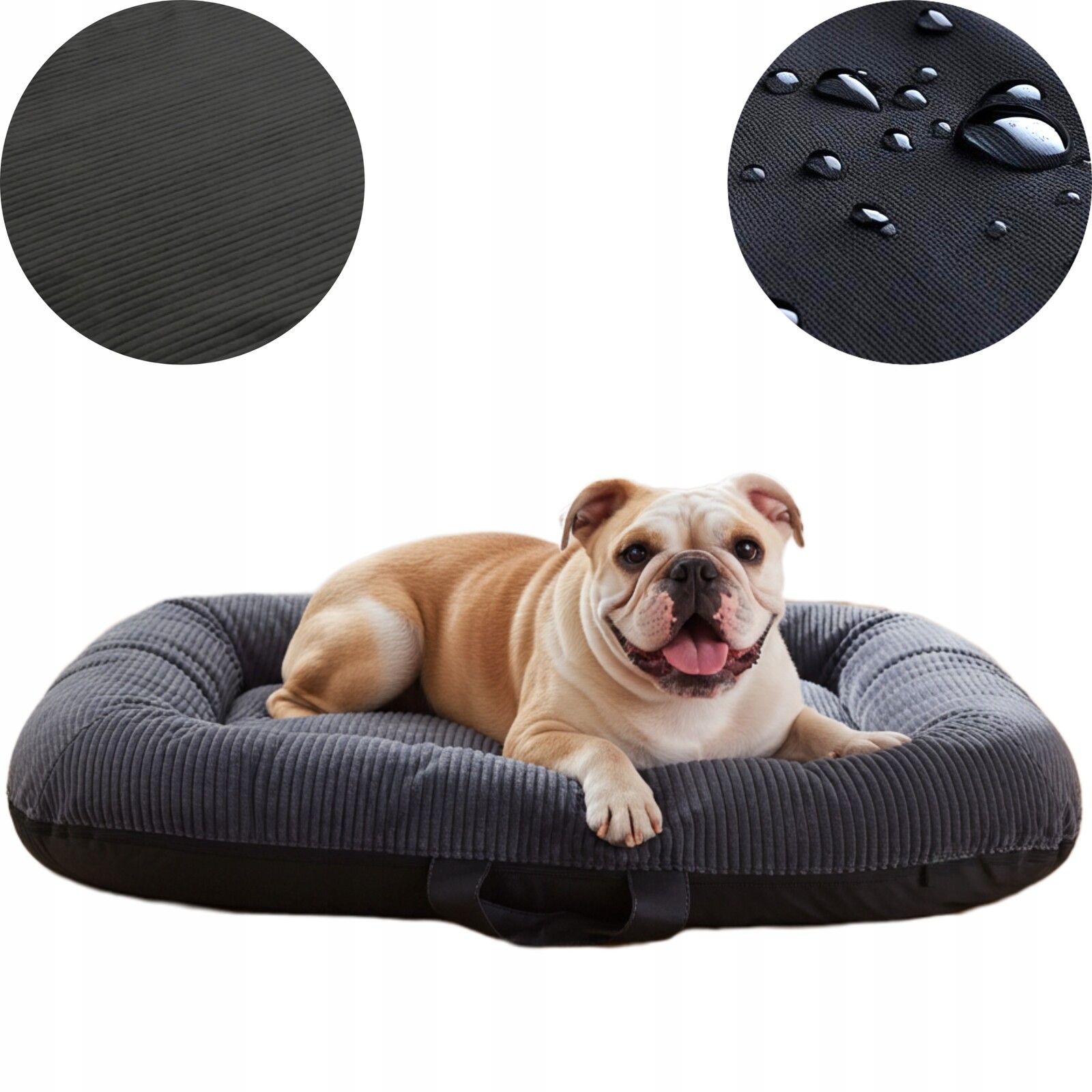 Pelíšek pro středního psa, plyšové, teplé potah, šedá sametová barva, velikost L 100/70