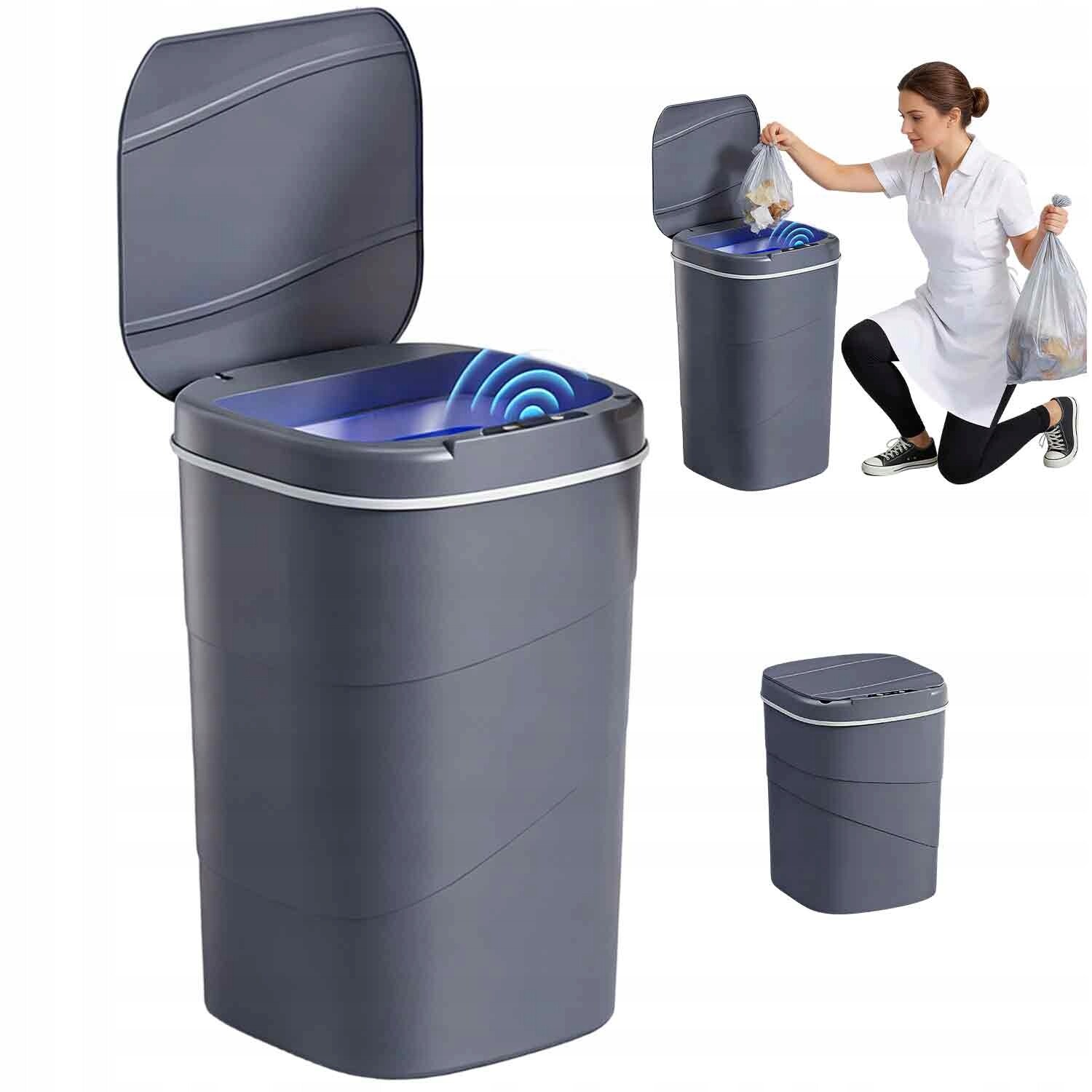 odpadkový koš s bezdotykovým senzorem 17 l, automatický do obývacího pokoje