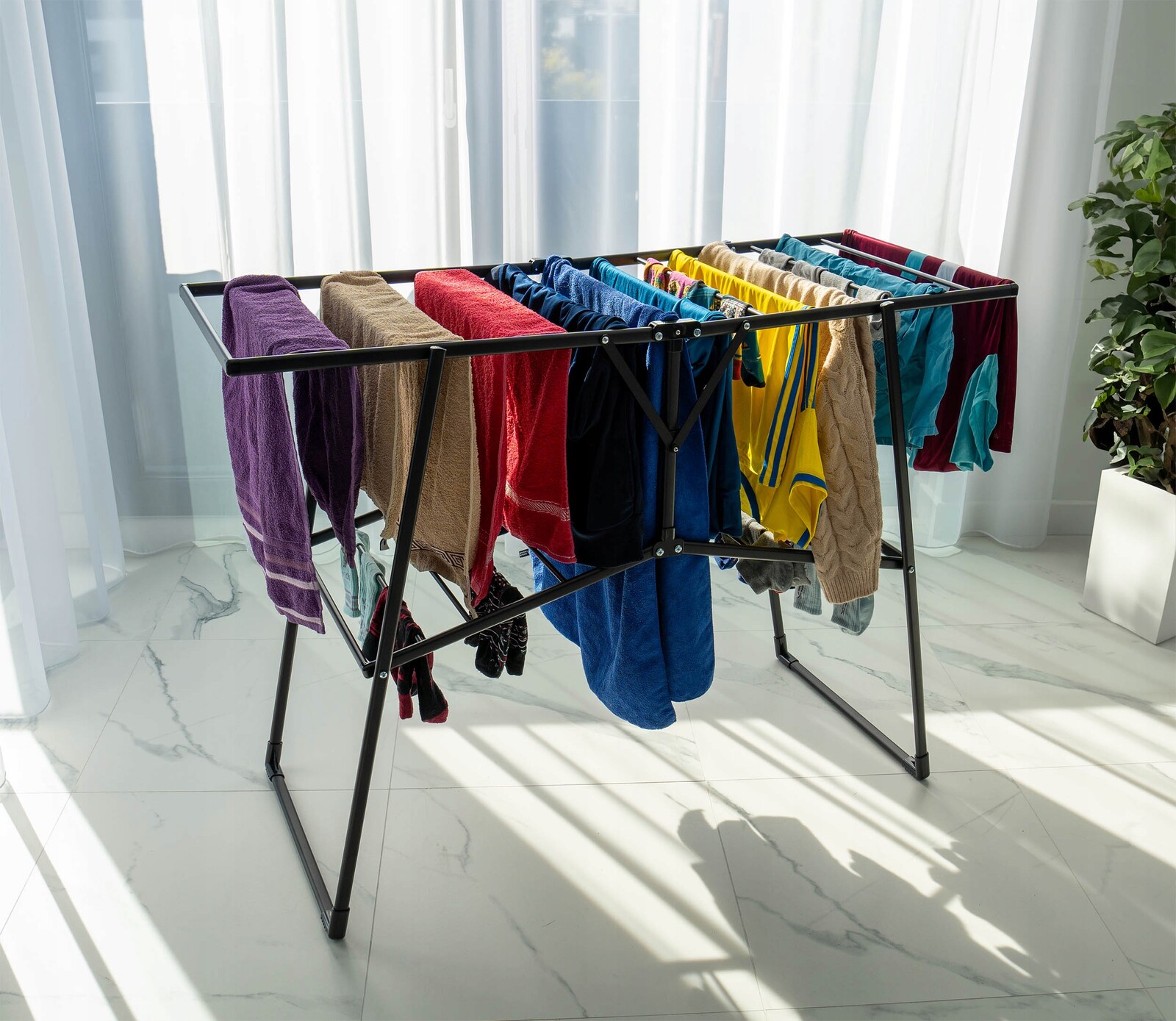 Odkapávač Na Nádobí Dvouúrovňový Kuchyňský Odkapávač Na Talíře Šálky Černá