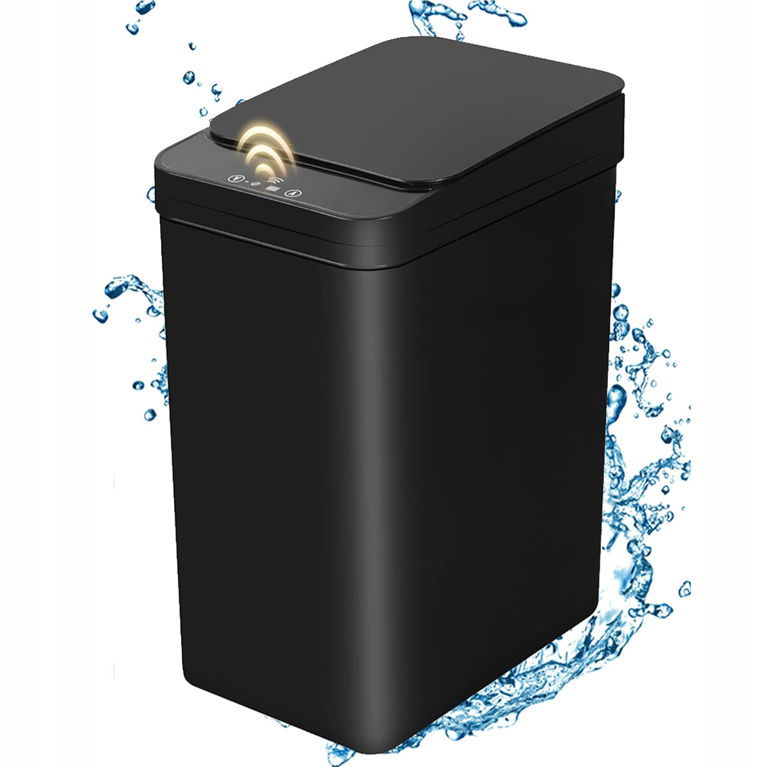 Inteligentní koupelnový koš na odpadky Senzorový 12L Bezdotykový Černý