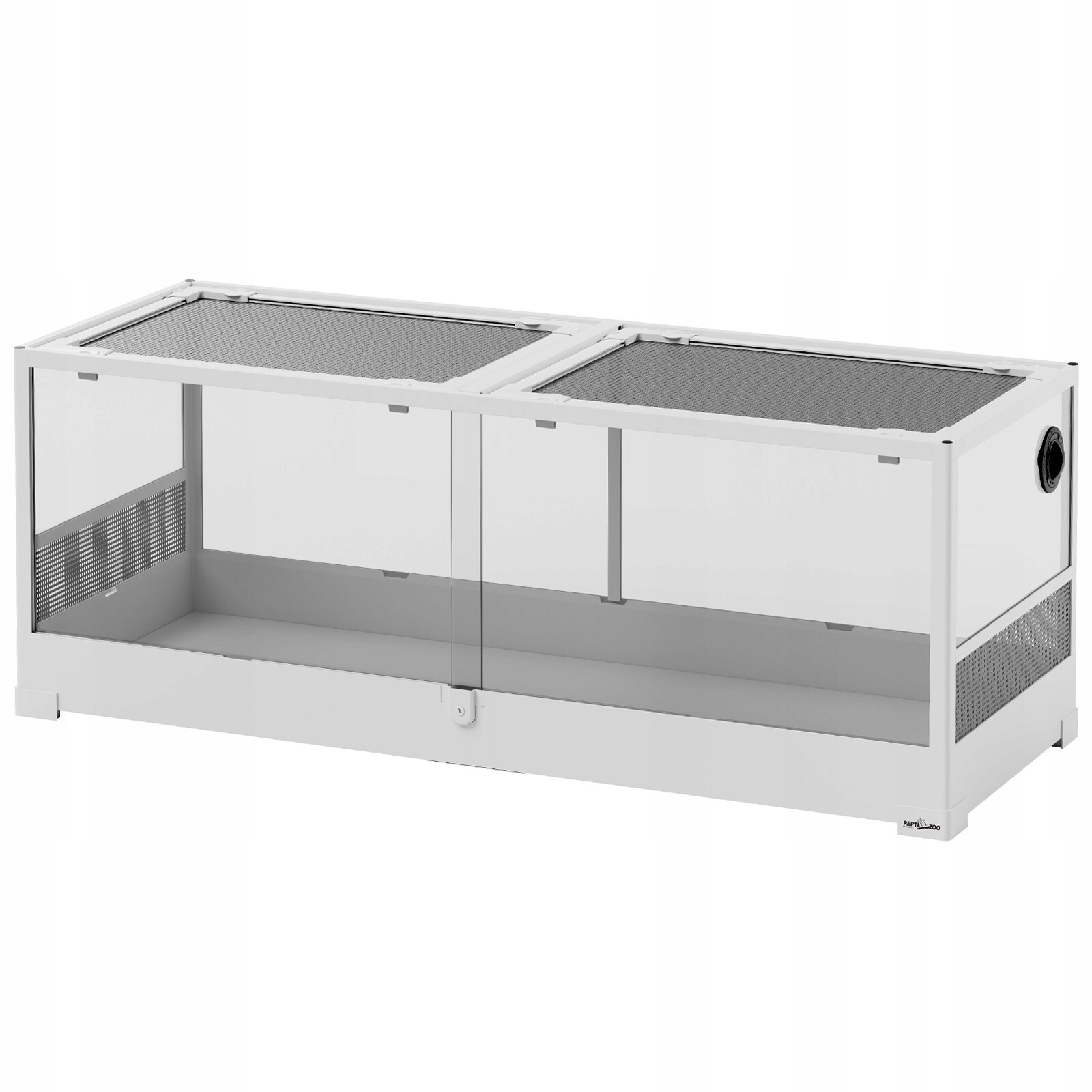 Bílé Skleněné Terárium Repti Zoo 120X45X45 Bezpečné Tichéе Designové