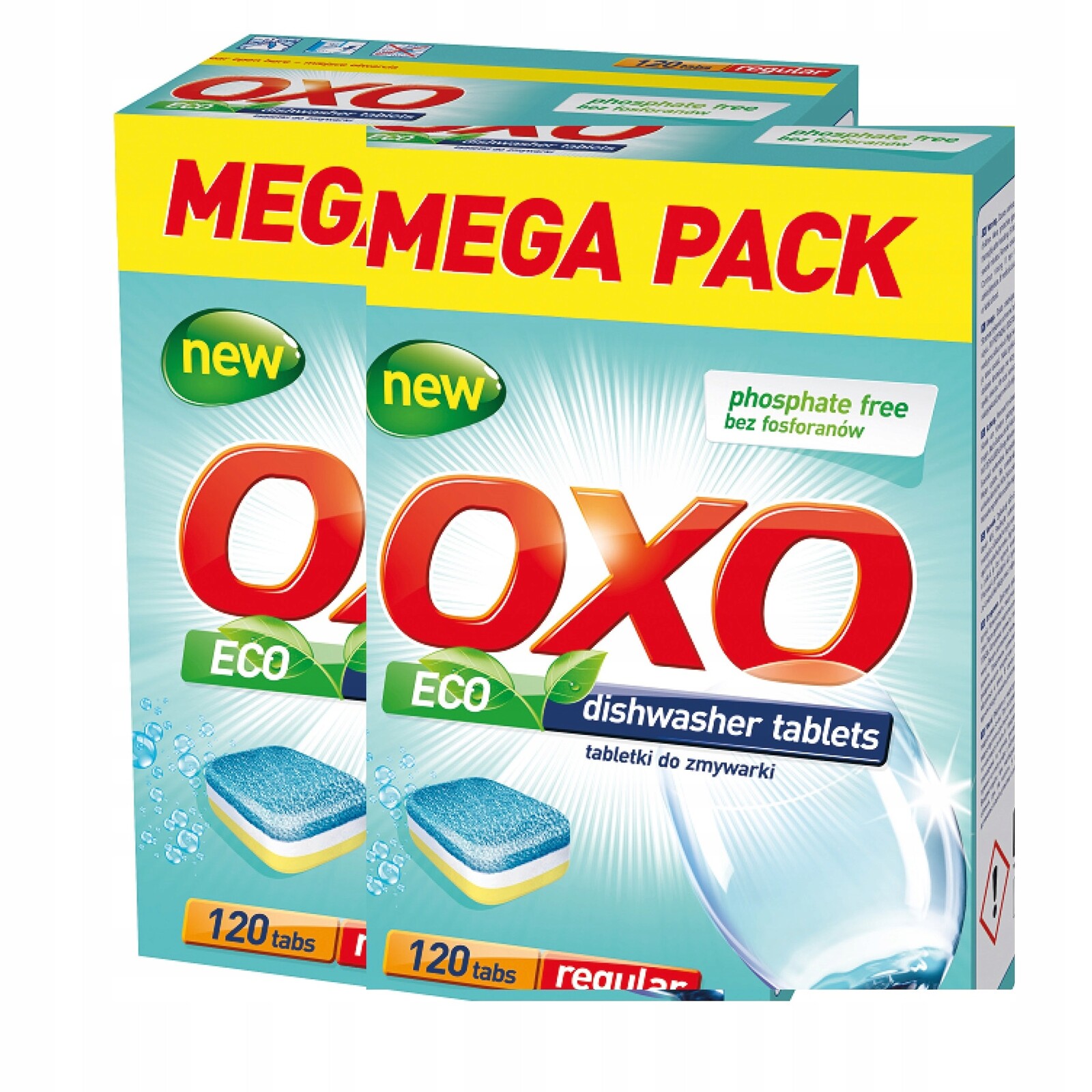 2x Oxo Tabletky Eco 120 kusů – složení bezpečné pro životní prostředí i nádobí