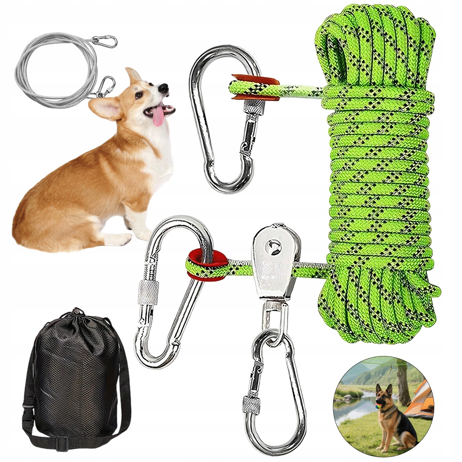 Vodítko Pro Velkého Psa Se Silným Reflexním Lanem, Které Se Nezamotává