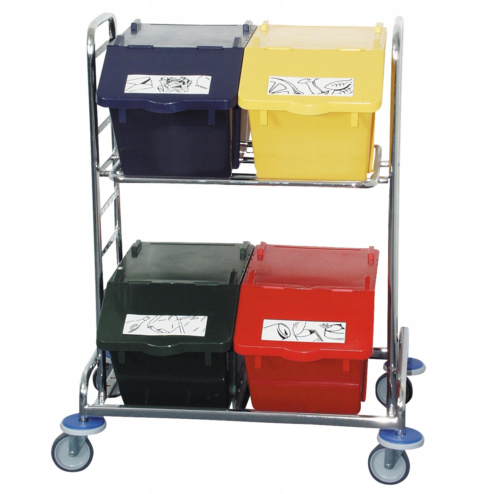 Nádoba Koš Na Třídění Odpadu Petrželově Červená Plastová Velká